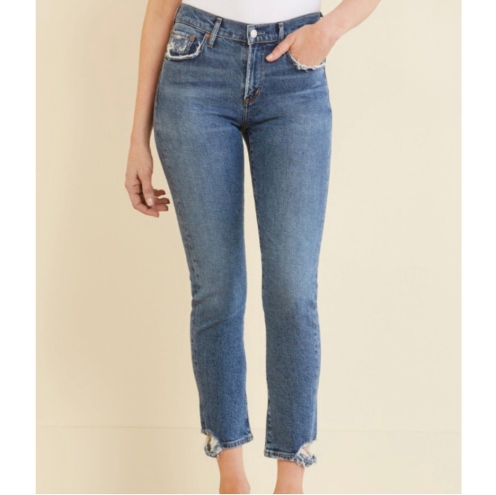Agolde Toni Mid Rise Ankle Straight Fit Jeans Size 29